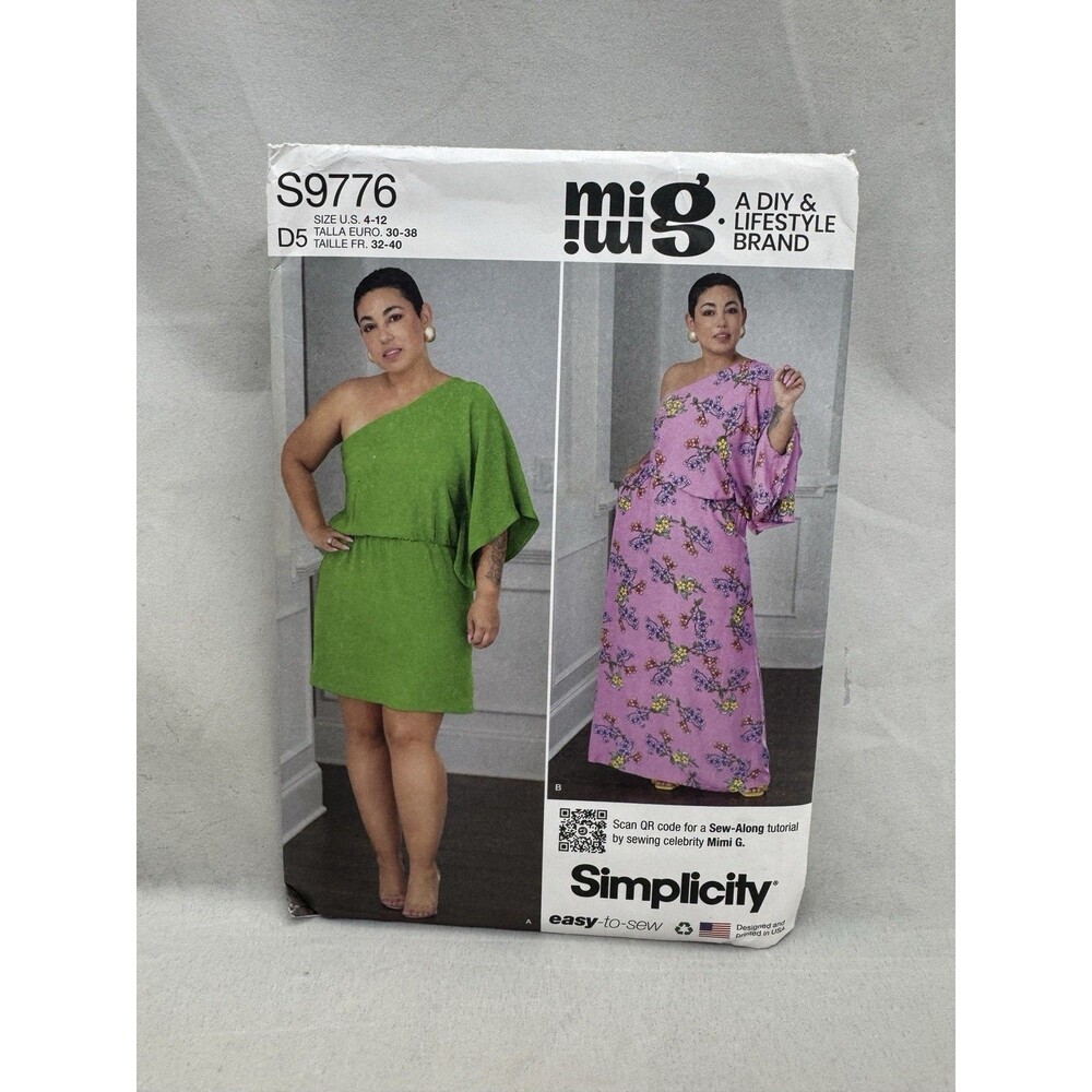Simplicity S9776 Sewing Pattern Mig Easy Misses Caftan Dress 2 Lengths Sz 4-12